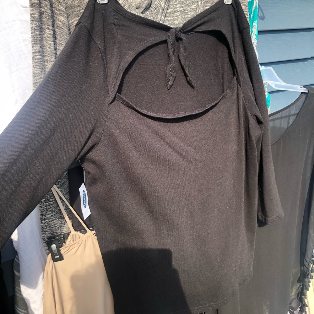 Tie Back Black Old Navy Top